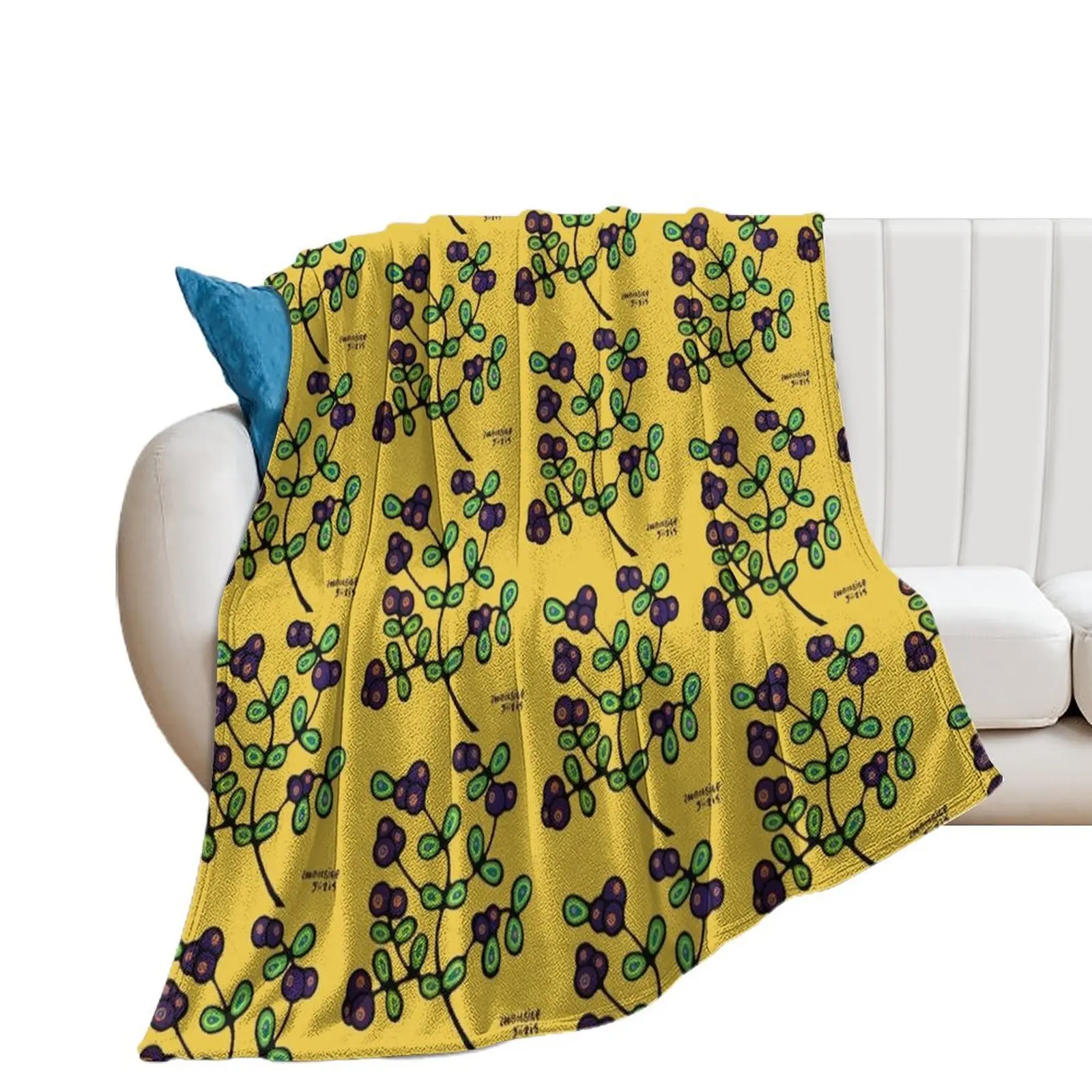 NDN yellow Throw Blanket Giant Sofa Custom Flannel Weighted Blankets