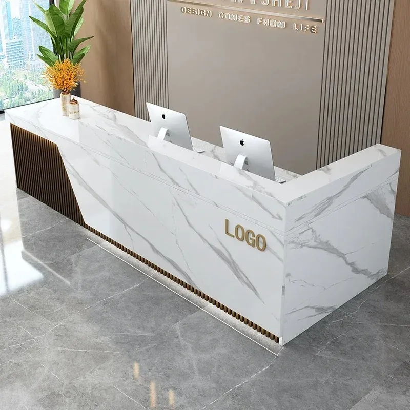 Simple Luxury Reception Desk Senior Coffee Professional Commercial Bar Counter Unique Luxury Rezeption Commercial Furniture
