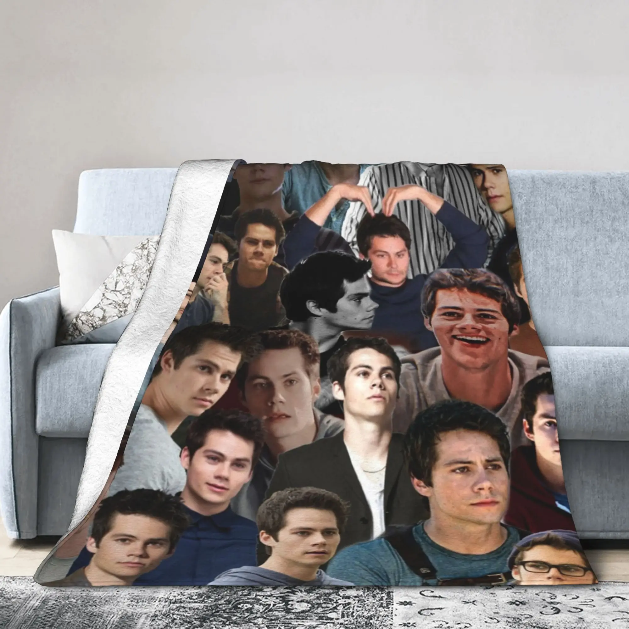 Dylan O'Brien Stiles Blankets Fleece Spring/Autumn Actor Breathable Lightweight Thin Throw Blanket for Bed Car Rug Piece