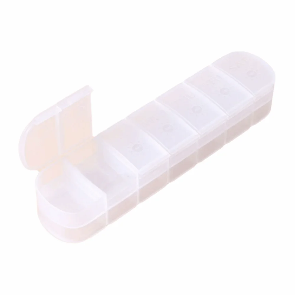 14 Grid Weekly Pillbox Tablet Holder 7 Days Double-Layer Vitamin Pill Case Pill Dispenser Leak-Proof Medicine Splitter Box