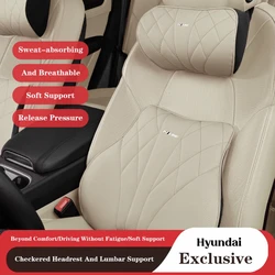 Universal Car Headrest Neck Pillow Lumbar Memory Foam Cervical Lumbar Support For Hyundai IX30 Accent Tucson Elantra 2024 Sonata