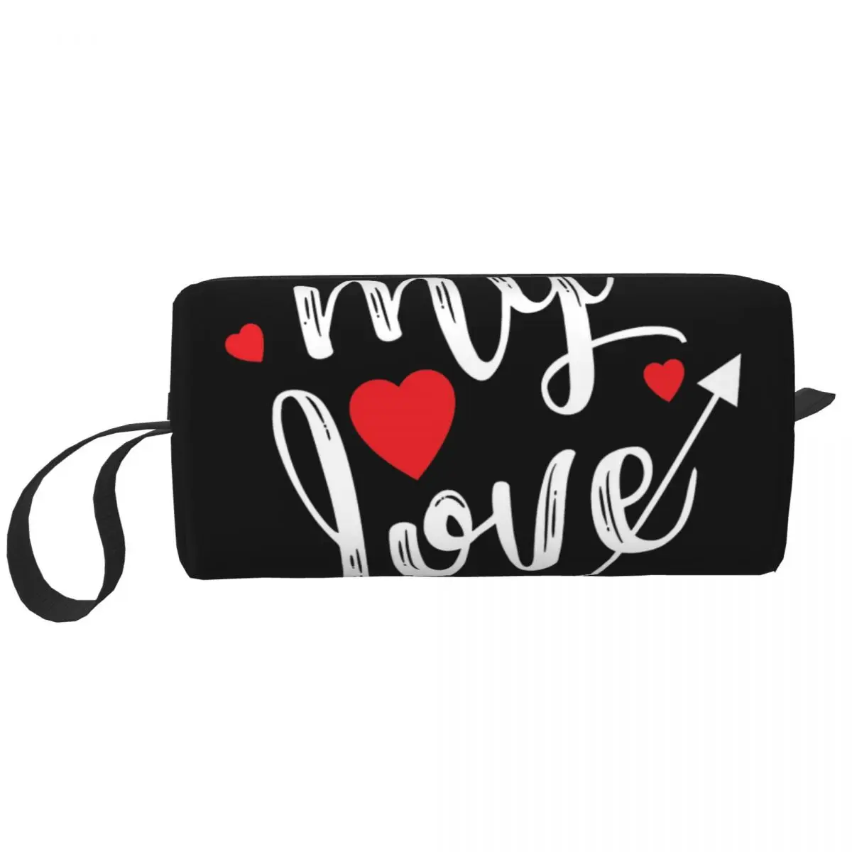 My Love You Are Always In My Heart Love You Makeup Bag Cosmetic Dopp Kit Toiletry Cosmetic Bag Women Beauty Travel Pencil Case