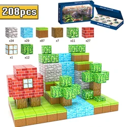 208pcs Magnetic Building Blocks Toy Build Magnet Construction Set Stem Sensory Educational Christmas Gift