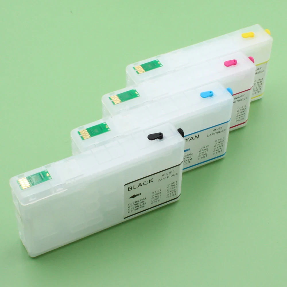 4PCS Refillable Ink Cartridge for EPSON Pro WF-5110 5190 5620 5690 printer with ARC chip T7891 T7892 T7893 T7894 T7901 T7911