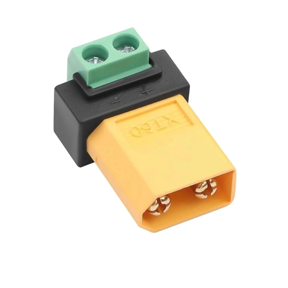 AU47-5Pcs XT60 Solderless Connector XT60 Connectors Screw Terminal Adapter Portable XT60 Connector Power Plug Male
