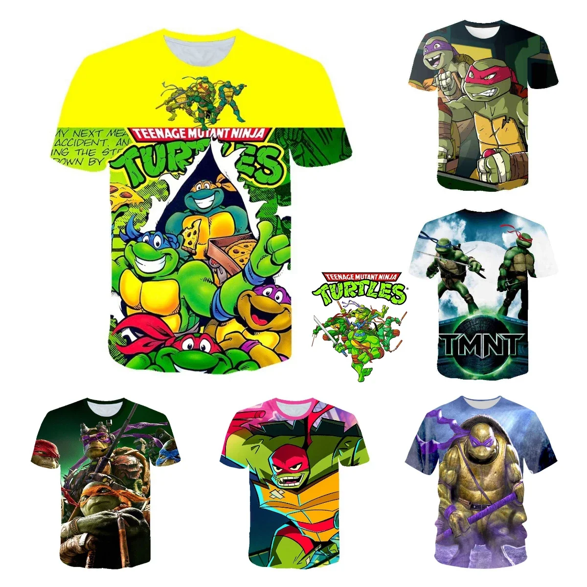 TMNT Teenage Mutant Ninja Turtles Series t-shirt traspirante girocollo moda 3D stampa digitale elegante regalo manica corta nuovo