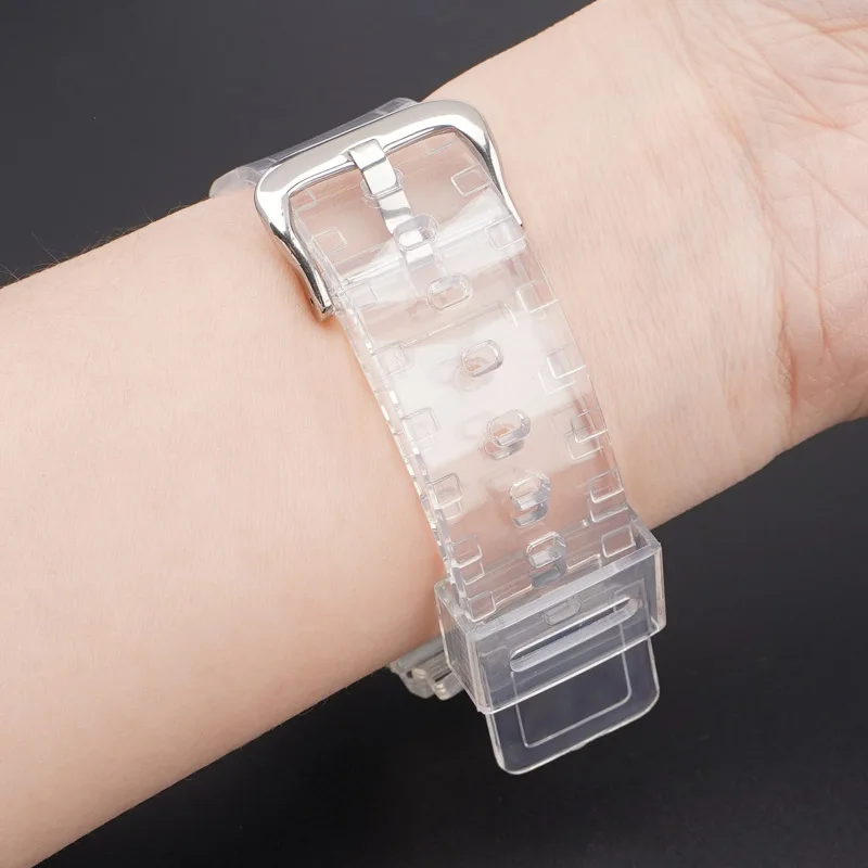 Resin Transprent Watchand Strap For Casio Watch Baby-G 110 GMA-S110 Style Replace Band For Casio 5600/6900 GA-100/110/120 Belt
