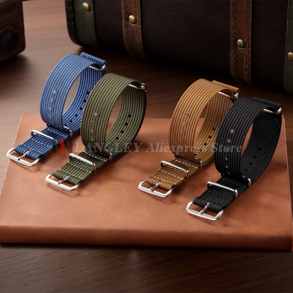 Neues geripptes Nylon-Uhrenarmband für Omega 20 mm, 22 mm, 18 mm, hochwertiges Armband für Seiko-Armee-Militärarmband, Sport-Armbänder
