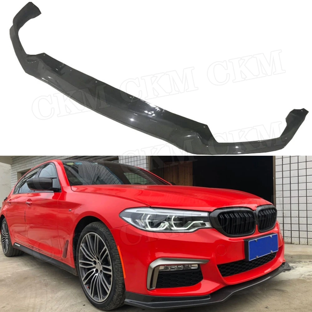 

For BMW 5 Series G30 G31 G38 520i 530i 540i M Sport 2017 2018 2019 Carbon Fiber Front Bumper Lip Spoiler Chin Apron