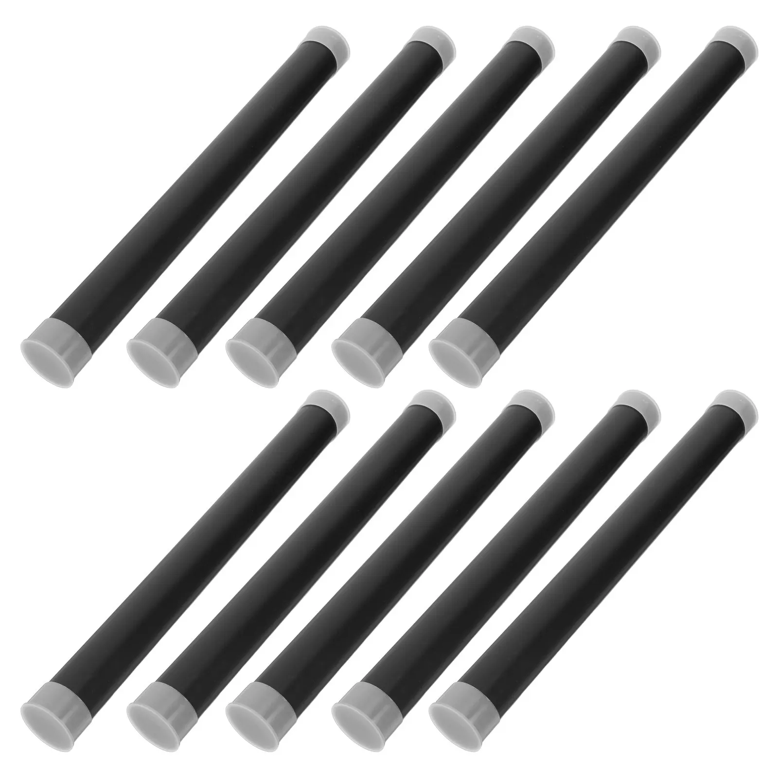 

10Pcs Black Plastic Poster Storage Tubes Heavy Duty Mailing Tubes for Blueprint Print Shipping Container