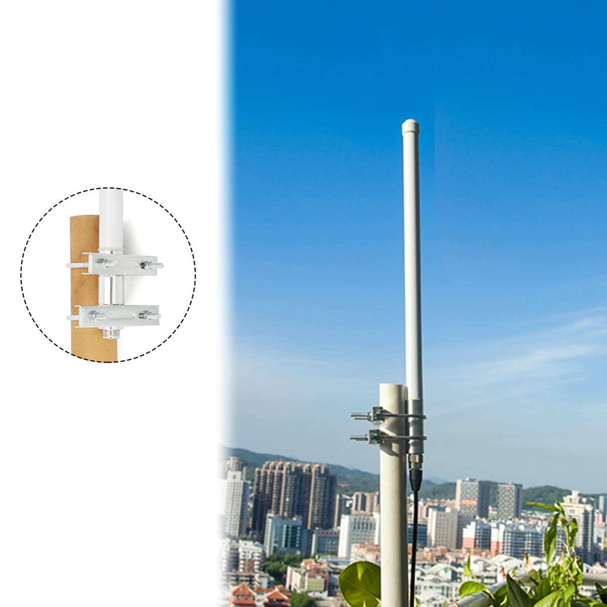 VHF 136-174mhz Fiberglass Mobile Radio Base Antenna&PL259 to SO239 Mobile Base Antenna Ground Plane For ham Radio Transceiver