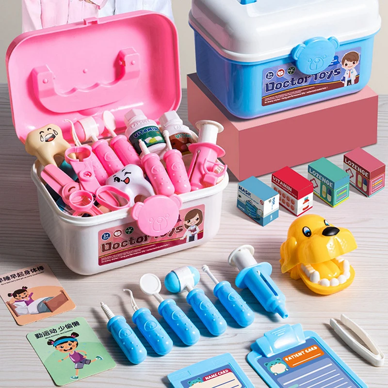 لعبة محاكاة للممرضات، ملحقات الطبيب، مجموعة لعب الطبيب للأطفال، هدية لعب منزلية