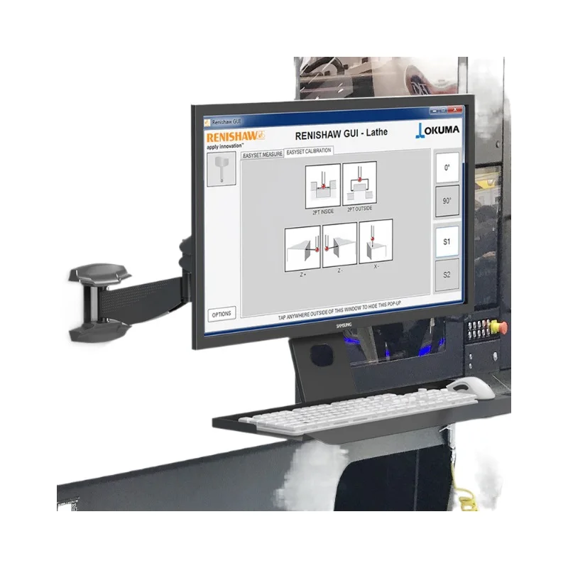 Monitor bracket Industrial equipment Machine tool wall hanging Universal 17-32 inch liftable retractable hanger with keyboard