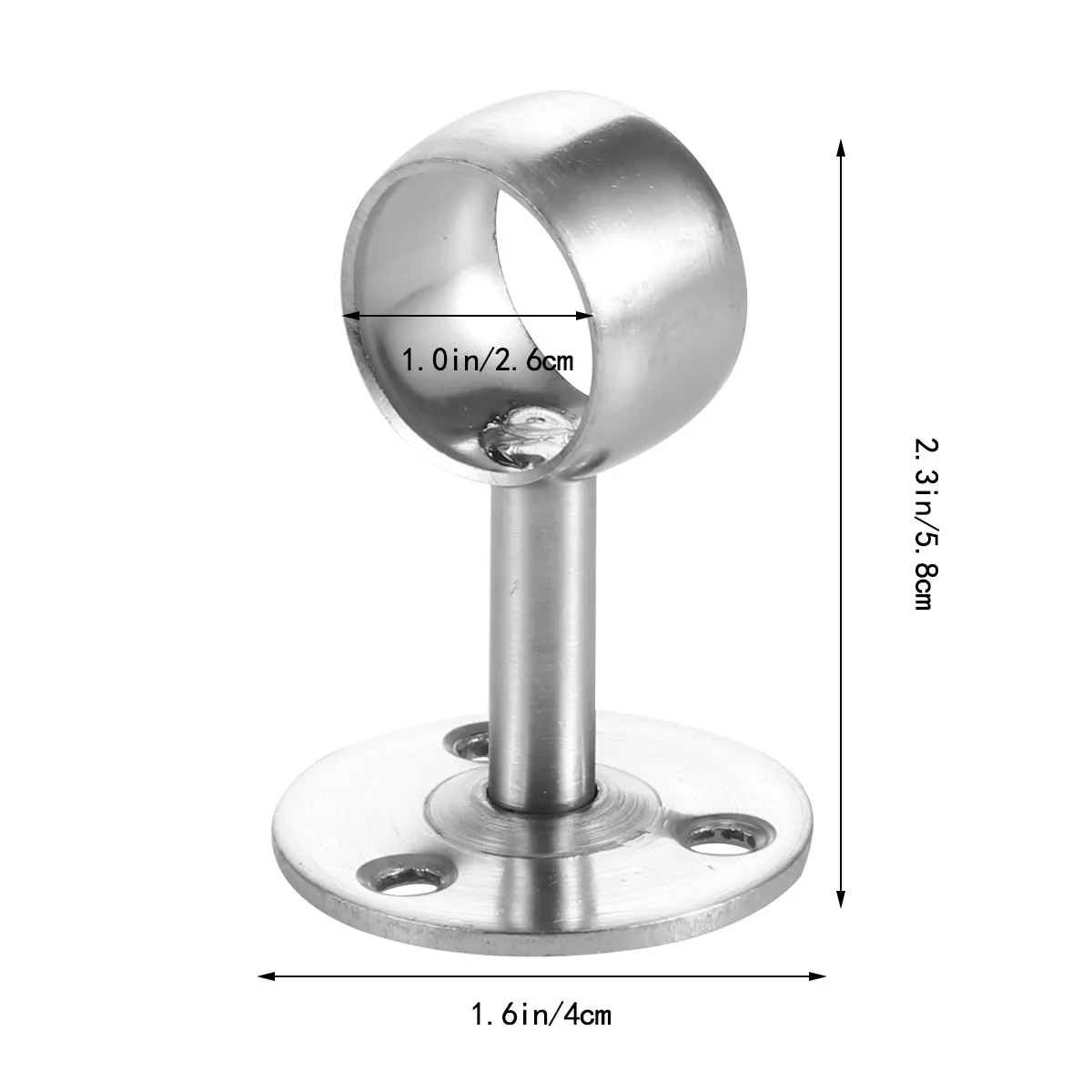 5 pcs 4 pcs Round Stainless Steel Wall Hole Plumbing Flange Halloween Christmas New Year Stainless Steel Closet Rod Holder Pole