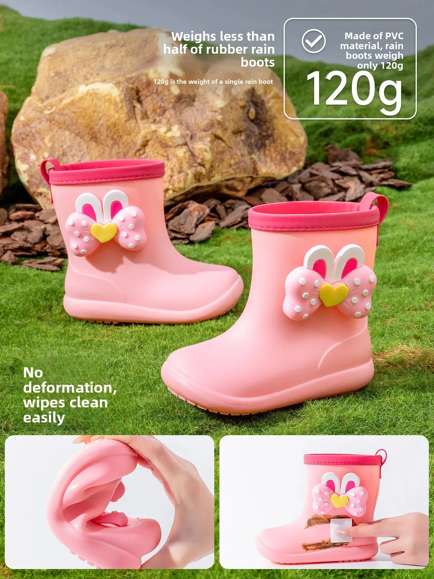 Waterproof Children's Rain Boots School Uniform Set for Kindergarten And Primary School Students Full Body Protection Baby Shoes