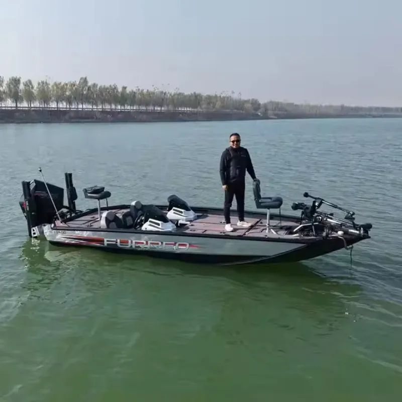 【Nuevo】Bote de Pesca de Aluminio Mod V Tracker, Bote para Pesca de Lubina, Bote de Pesca Profunda en Forma de V en Venta