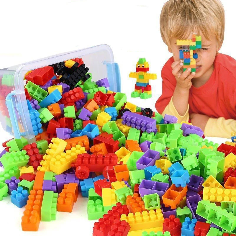 Baby Rubber Big Size Particle Bricks Toys DIY Building Blocks Big Brick Early Educational Large Soft Bricks Toy Bath For Toddler