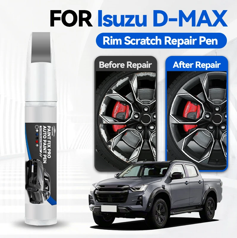 

Карандаш-краска для колесных дисков, инструмент для ремонта автомобильной краски, для Isuzu D-MAX 1972-2025, аксессуары для ремонта царапин, черный, серый, красный, серебристый