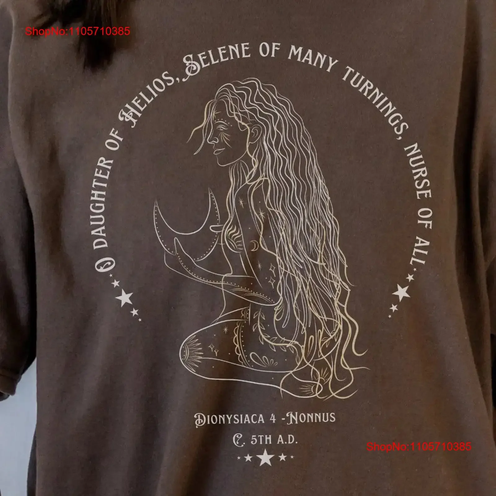 Selene Moon Goddess T Shirt Hecate Greek Mythology Light Academia Clothing Hera Crewneck Dark Clothes Witchy Bookish vintage