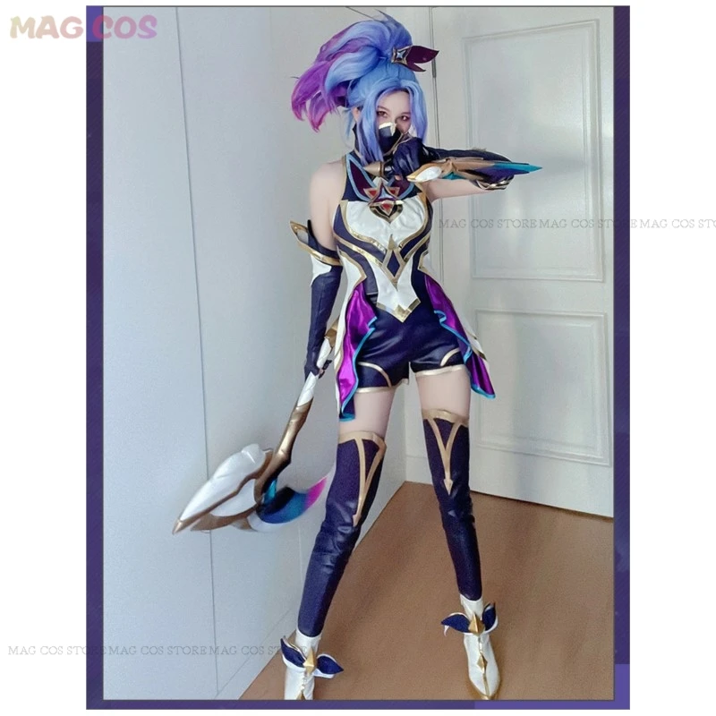 

LOL Star Guardian Akali Cosplay Costume Akali Wig Game LOL AKALI Women Cosplay Outfit Fullsets LOL Sexy Halloween Cos Costume