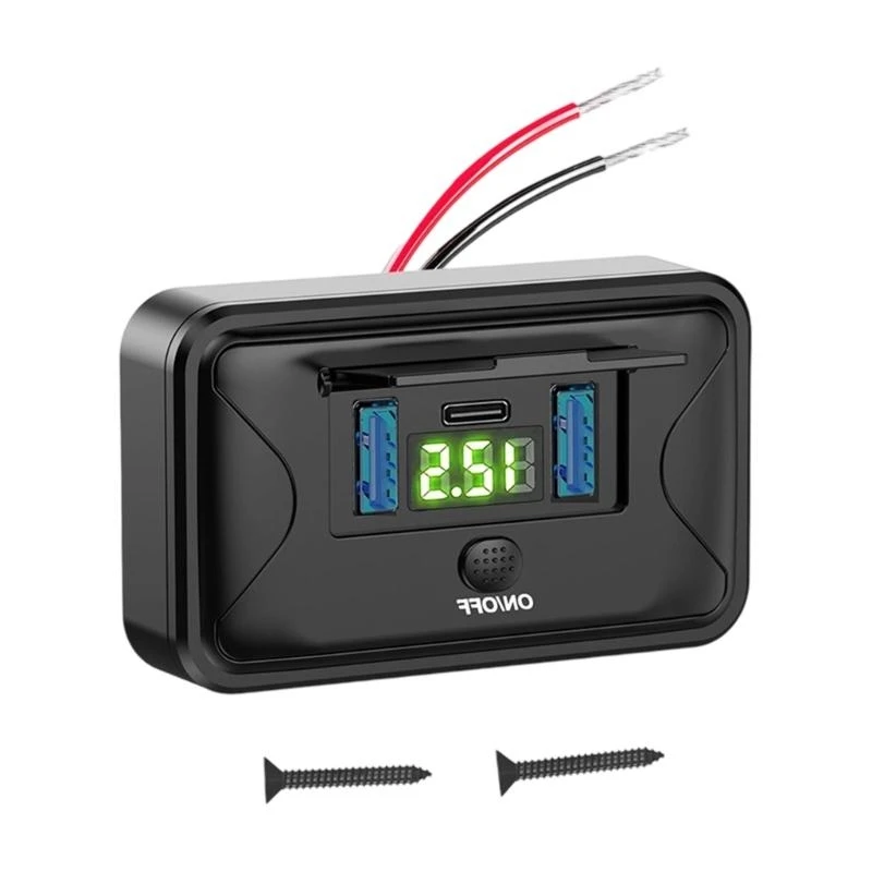 547B Double Purpose Car Adapter High Speed Charging with Waterproof Space Saving Vehicle Charging