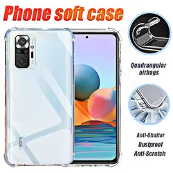 Soft Silicone Shockproof Clear Case for Xiaomi Redmi Note 10 Pro TPU Transparent Covers Shell for Redmi Note10Pro 6.67