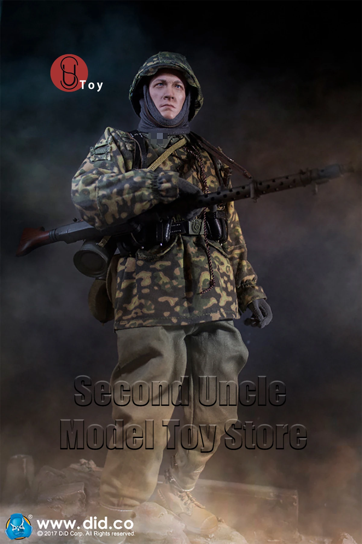 

DID D80127 1/6 SS Panzer Division MG34 Gunner 12'' Male Soldier Military Action Figure Full Set Collectible Model Toys Gift