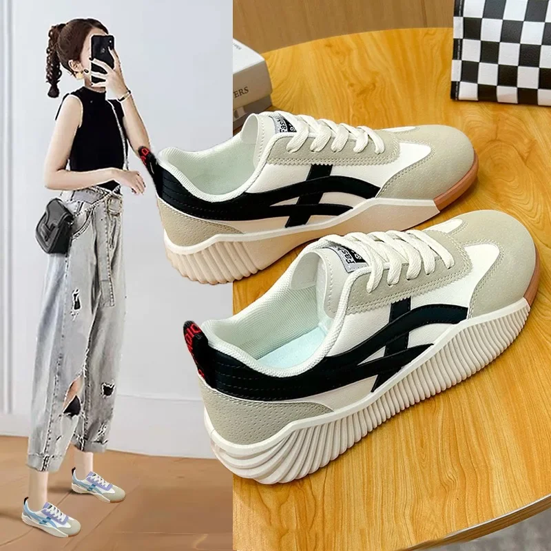 

2025New Women's Sneakers Light PU Leather Casual Shoes Designer Tennis Shoes for Women Platform Vulcanize Shoes Zapatillas Mujer