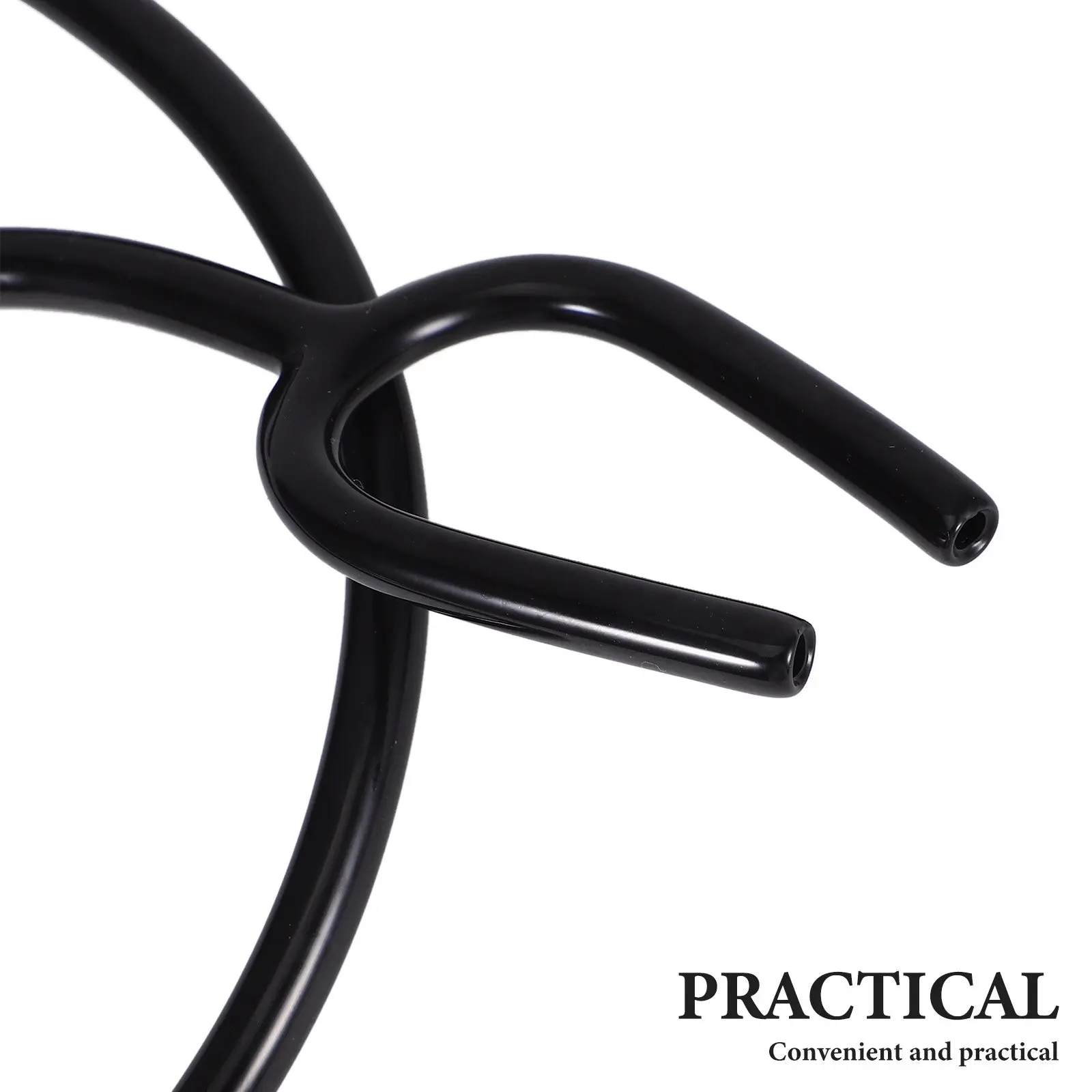 2Pcs Flexible Y-Shaped Stethoscope Tubing Replacement PVC Black for Clear Sound Transmission Compatible with Most Brands