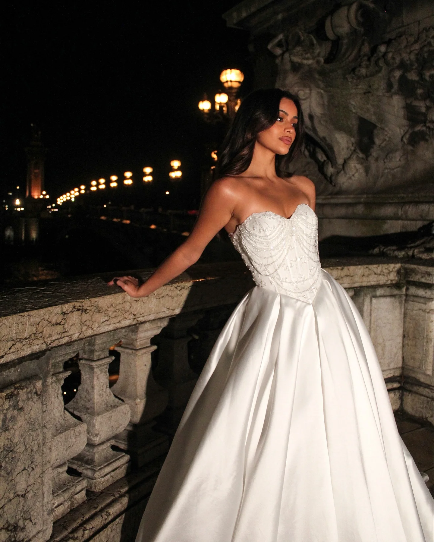 Kyoto personalizado branco sem alças drapeado pérolas vestido de casamento a linha cetim vestidos de noche até o chão vestidos de noite 2025