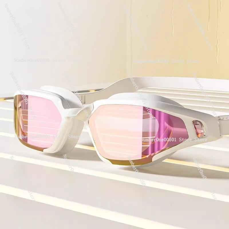 

Набор для плавания: очки и шапочка, с диоптриями, противотуманные, для четкого обзора, для мужчин и женщин, профессиональная маска для плавания и дайвинга