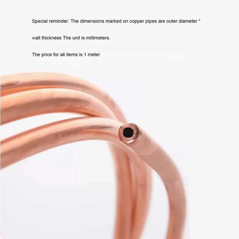 Air Conditioning Soft Purple Copper Coil Tube OD 2-16mm Annealed Copper Pipe Roll