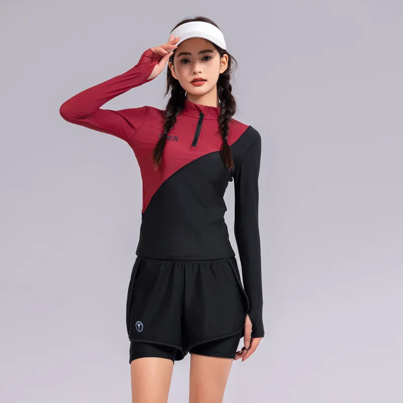 

Женская рубашка для плавания с длинными рукавами, купальник, купальный костюм для серфинга, спортивный купальник, топы для серфинга, каякинга, одежда, пляжная одежда