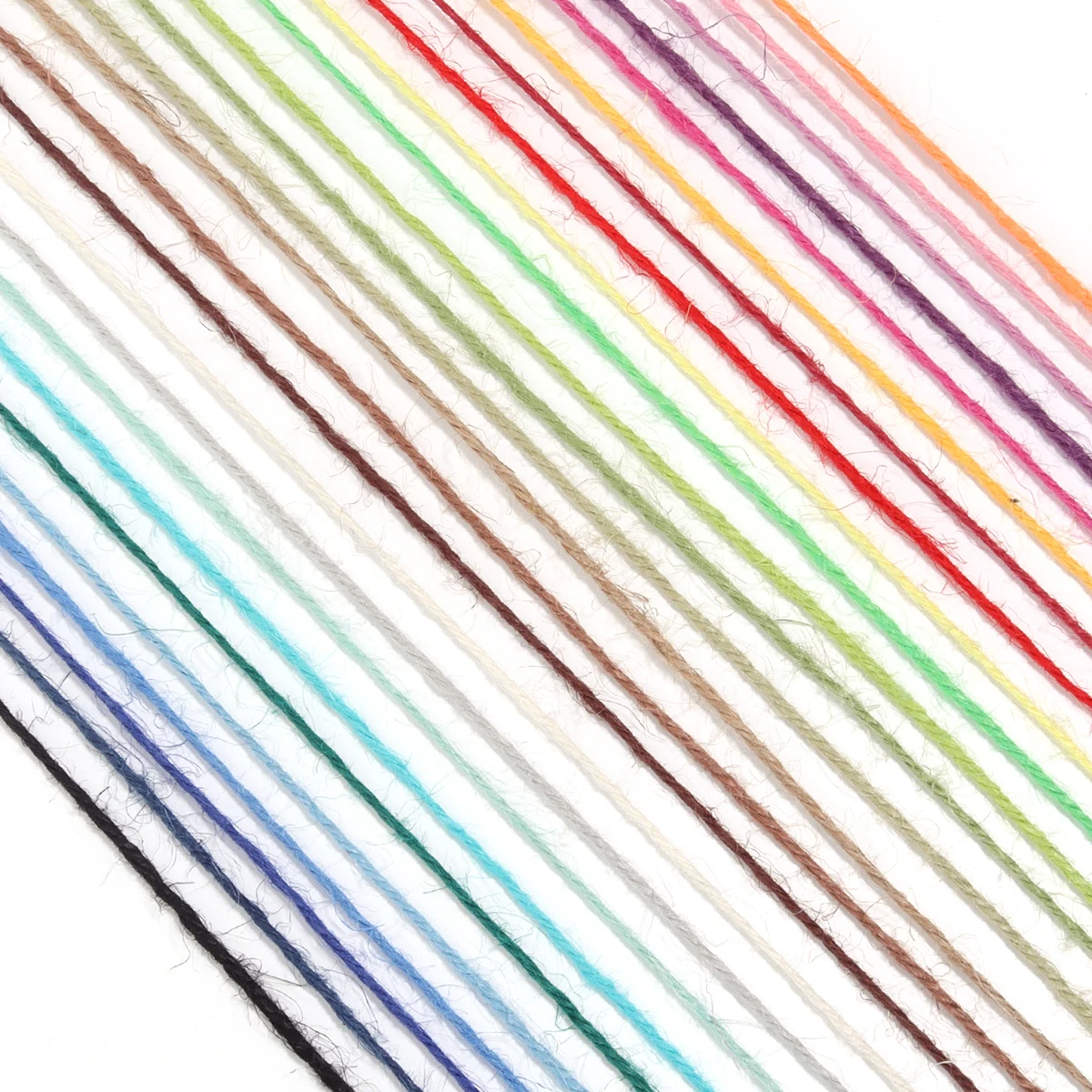 2mm Three strands Colorful Natural Vintage Jute Rope Cord String Twine Burlap Ribbon For Gift Wrap DIY Wedding Party Decoration
