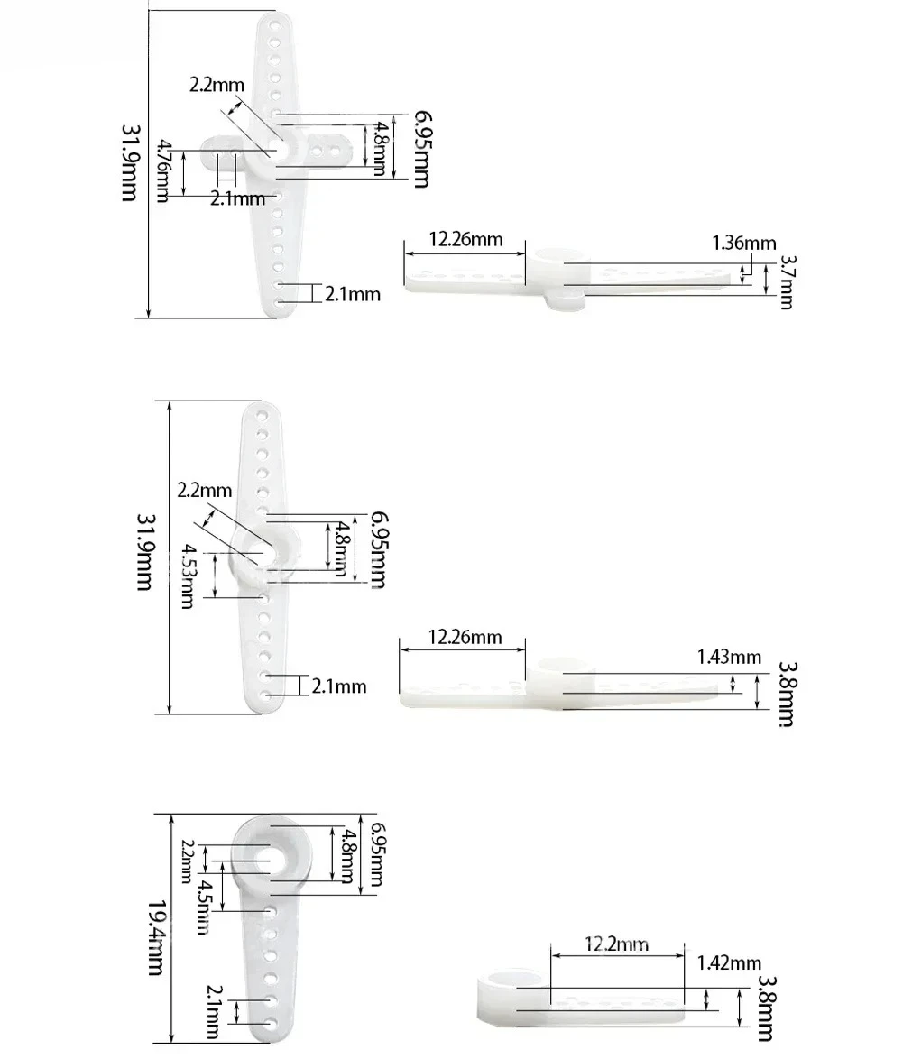 4PCS 9g SG92R Micro Servo Kunststoff Getriebe Mini Lenkgetriebe 180/270/360 Grad Carbon Pinsel Motor für RC Flugzeug Hubschrauber Auto
