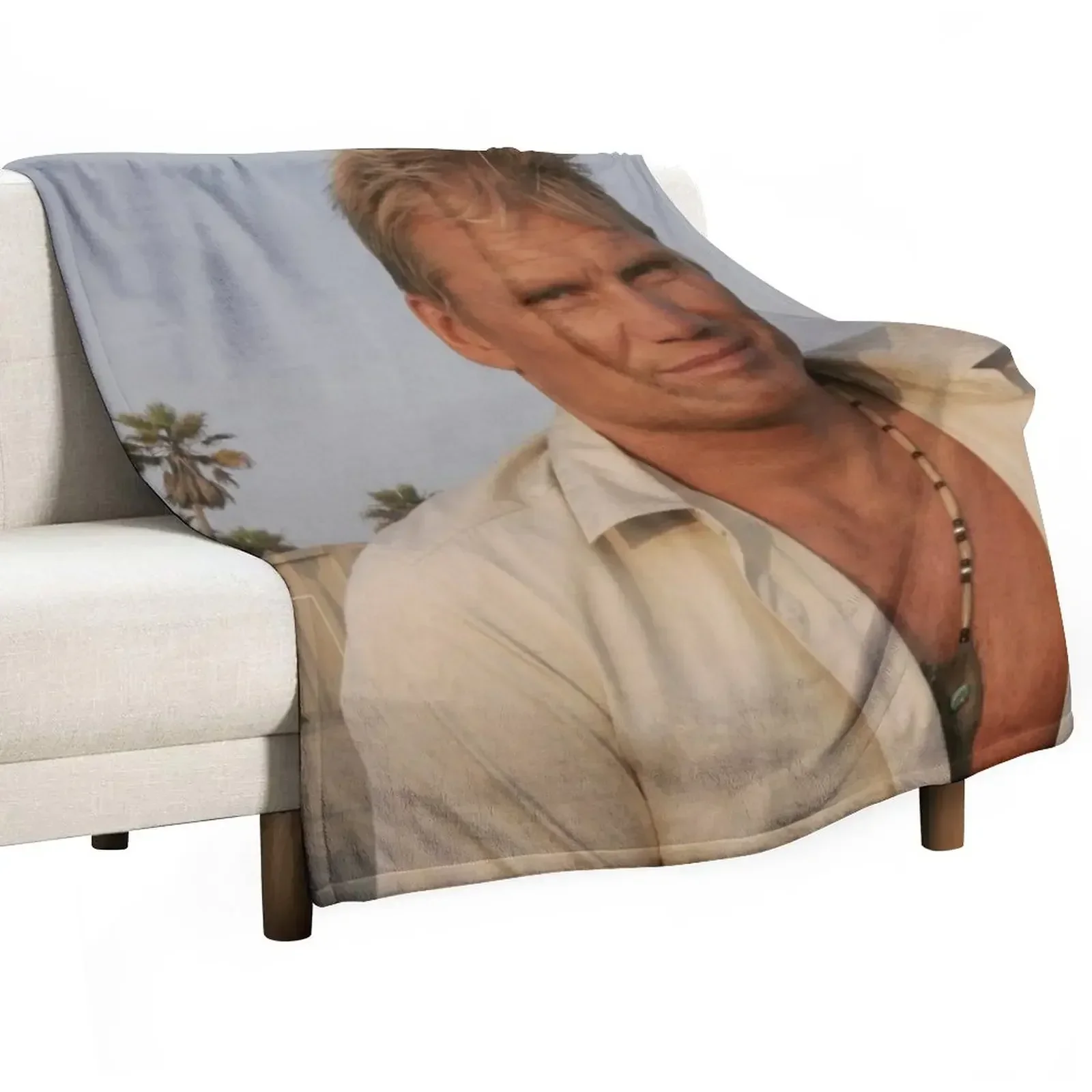 

Dolph Lundgren Throw Blanket Cute Plaid Large Blankets