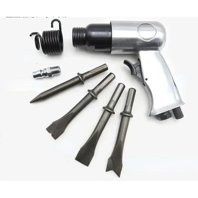 Small New Heavy Duty Air Hammer With Round & Hex Chisels, 1/4'' Air Screw, 4500rpm, Pneumatic Drill Shovel Hammer Drills Pneumat