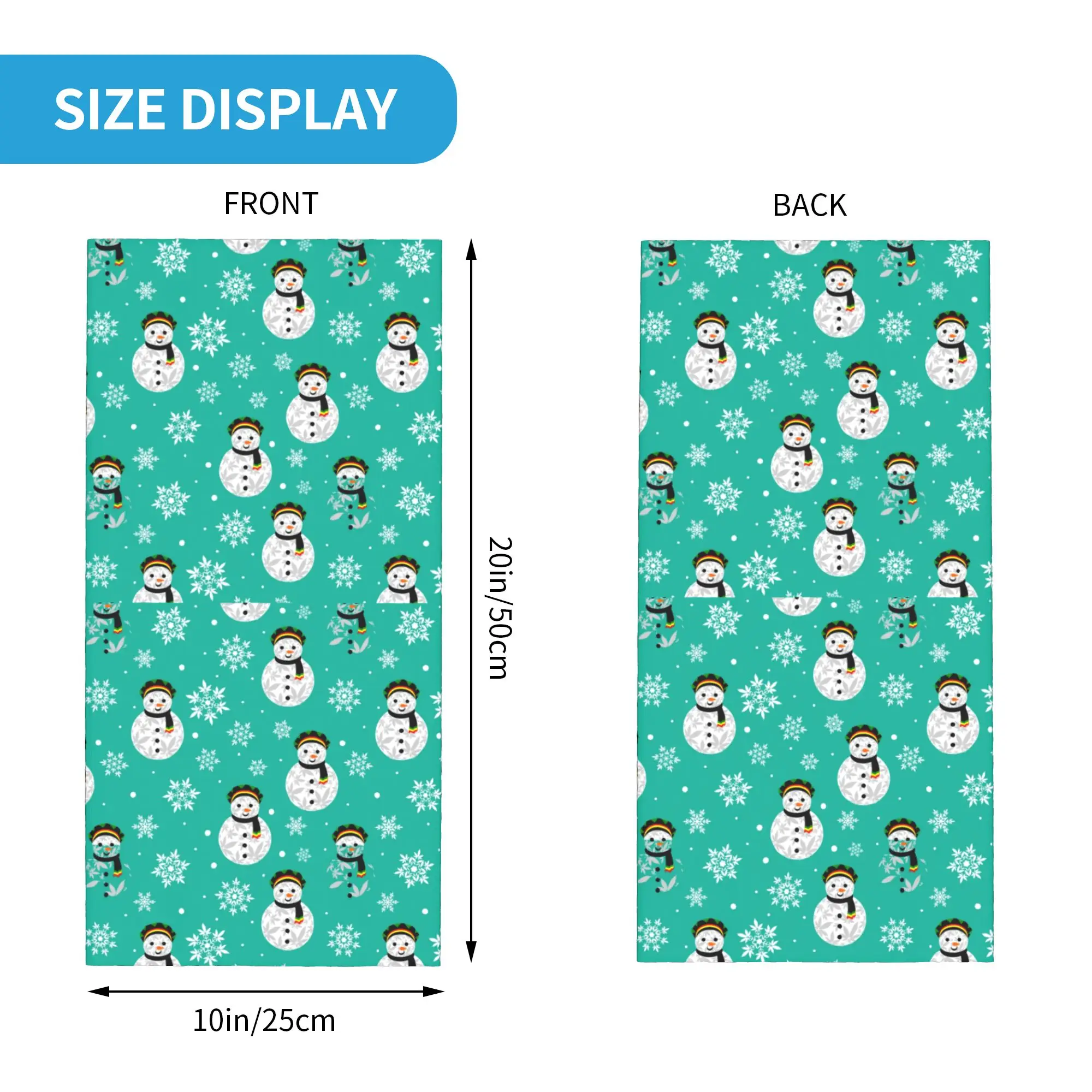 Custom Christmas  Winter Headband Neck Warmer Men Women Hiking Hunting Tube Scarf Snowman New Year Gnome Face Bandana Gaiter