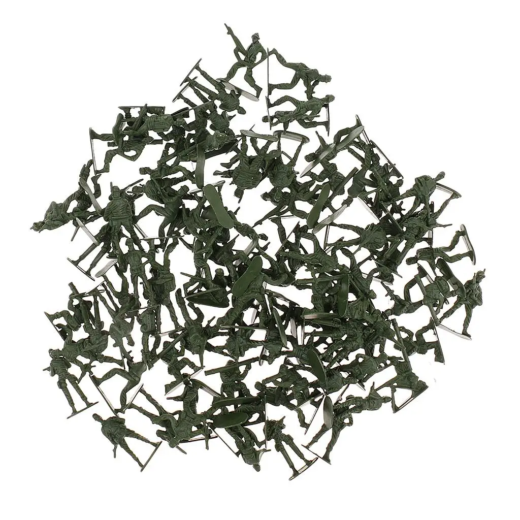 

Miniature Soldier Figures Plastic Army Men Playset Toy for Sand Scene Kids Pretend Play Collectibles