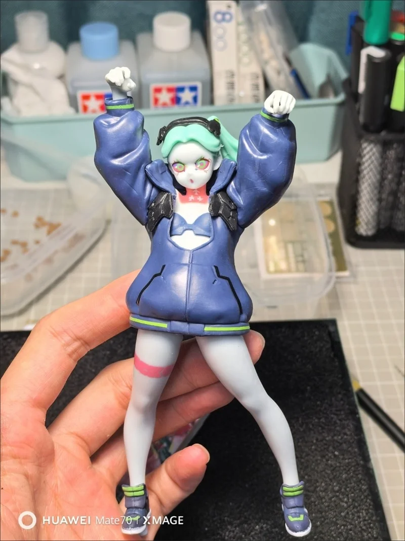 Heiße Verkäufe 22 cm Cyberpunk # 2077 Edgerunners Anime Figur Super Hacker Edge Walker Lucy Action Figure Sammlung Modell Puppe Spielzeug