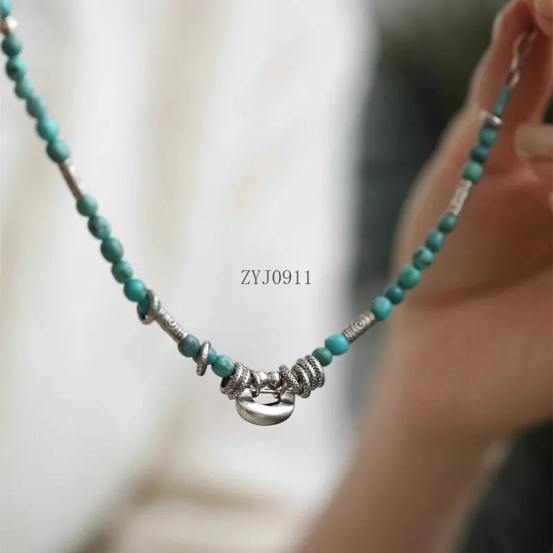 새로운 중국 스타일의 청록색 파란색 발찌 여성 틈새 디자인 이국적인 발찌