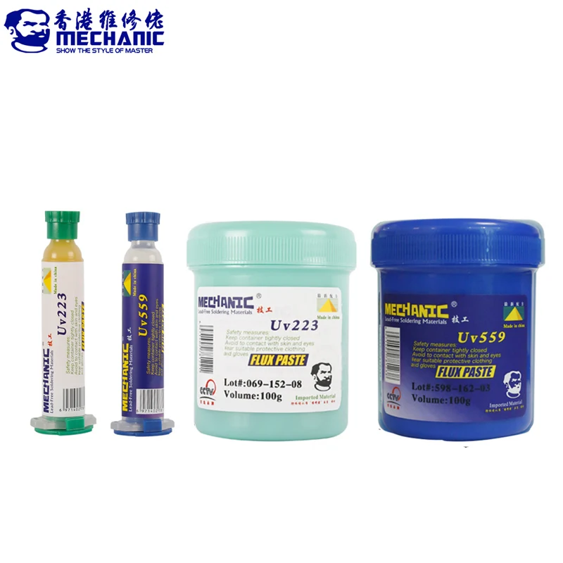 MECHANIC  Lead-free No-Clean Welding Flux BGA Solder Ball Repair Solder Auxiliary Soldering Paste For Phone PCB PGA SMD Rework