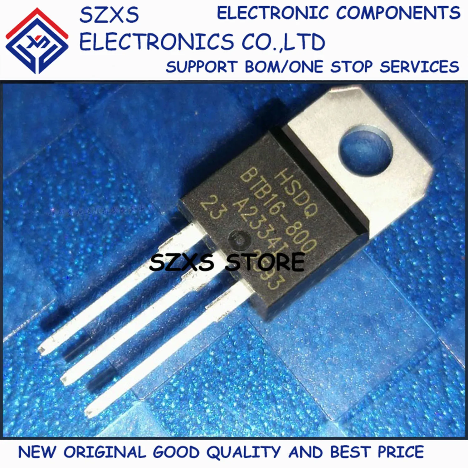 

New Original 20Pcs BTB16-800 TO-220 800V 16A Bidirectional Thyristor In Stock Electronic Components Good Quality