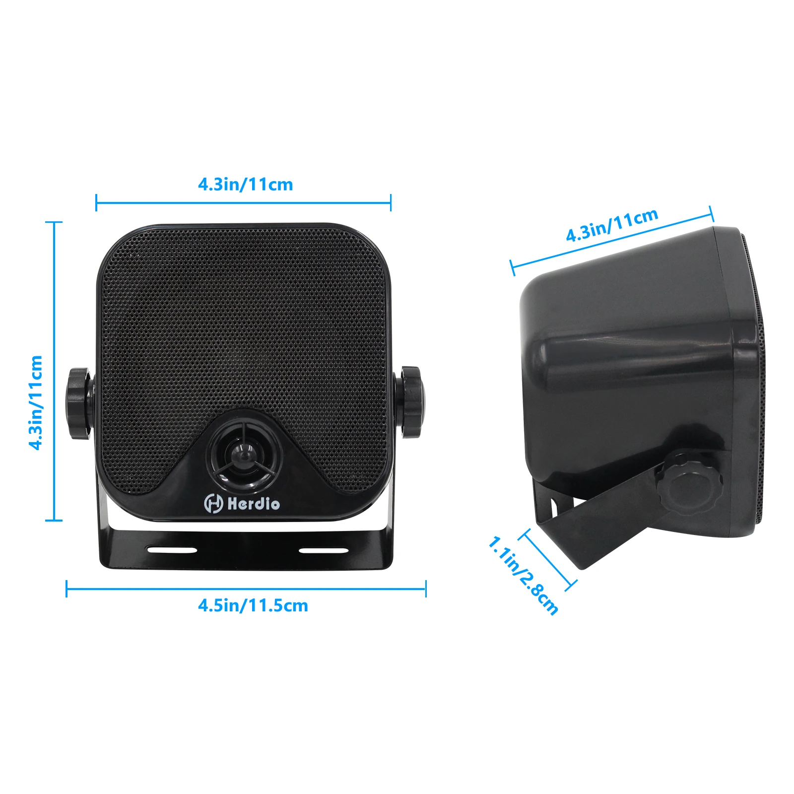 Herdio 120 W 4'' Marine Wasserdichte Boot Lautsprecher Motorrad Audio Lautsprecher Heavy Duty Musik Sound System Für Outdoor ATV UTV RZR – Detail 12