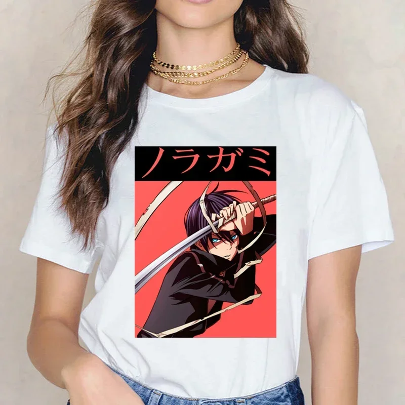 T-Shirt à Manches Courtes pour Femme, Dessin Animé Japonais Noragami, Kawaii, Stray God Yato, Harajuku Vintage