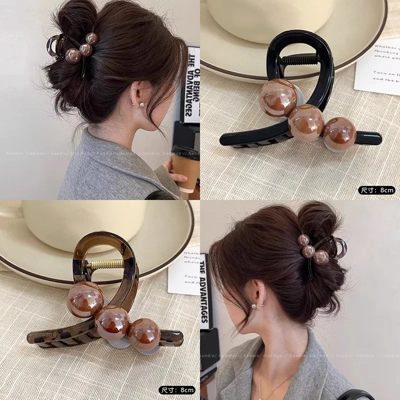 Eleganckie Perły 8 cm Klamra do Włosów w Kształcie Krzyża dla Kobiet i Dziewcząt, Słodka Ozdoba do Włosów, Spinka, Wsuwka, Modne Akcesoria do Włosów — zdjęcie 5