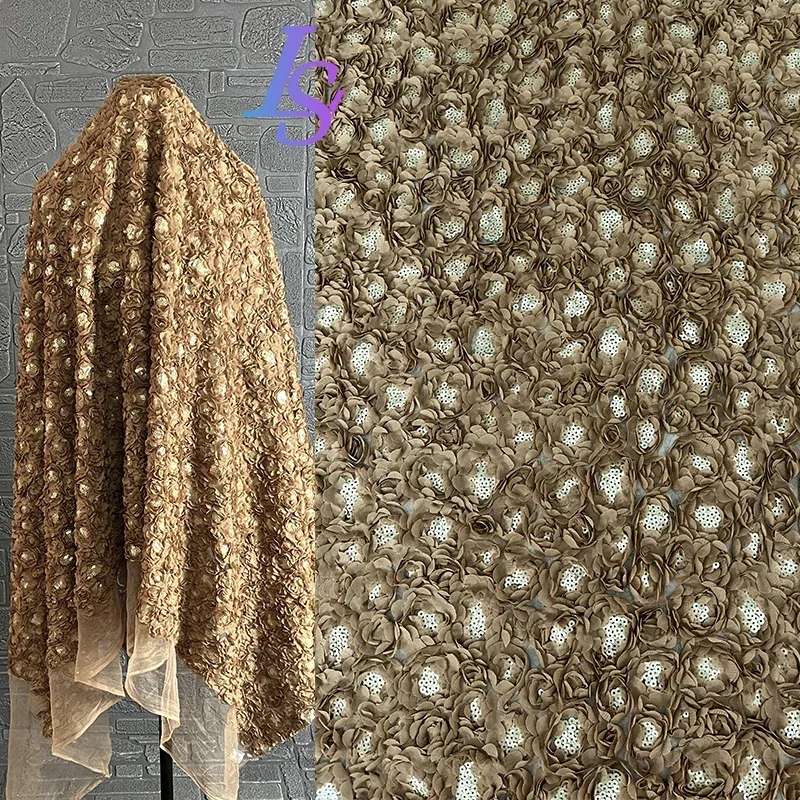 

Сетчатая ткань с блестками и цветочным принтом в стиле ретро, платье Cheongsam, дизайнерская одежда, материал из полиэстера, ткань для шитья одежды, ткань на метр