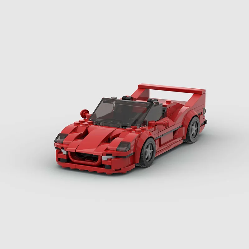 

MOC Ferraried F400 F40 SF90 racing sports car Vehicle Championed Racer Building Blocks Creative Garage Toys for Boys Gifts
