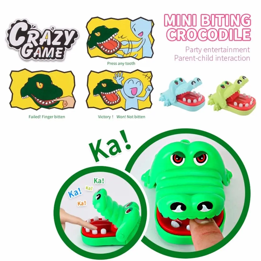 Crianças presente engraçado dentista novidade brinquedos mini mordendo mão jacaré crocodilo boca crocodilo brinquedos gags brinquedo mordida dedo jogo