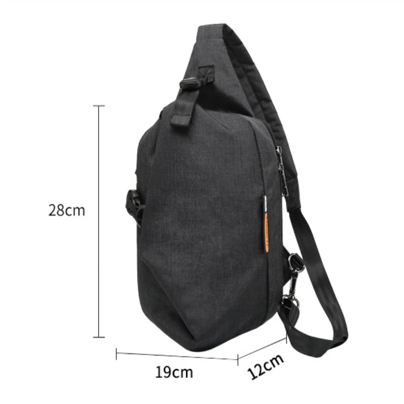 Chikage multifuncional de alta qualidade bolsa de peito grande capacidade negócios commuter crossbody saco chique masculino bolsa de ombro único